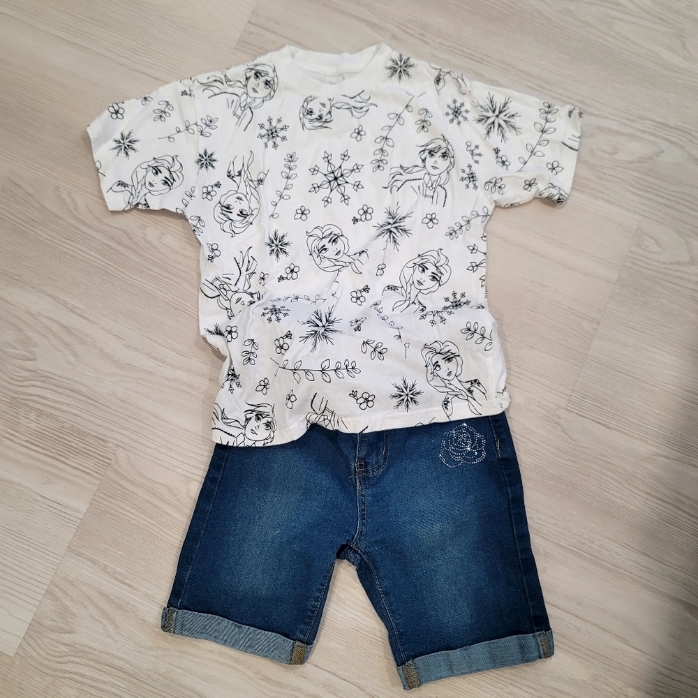 Disney Frozen Girls Outfit Size Small